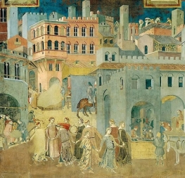 Ambrogio Lorenzetti, Effetti del buon governo in città, 1338-1339