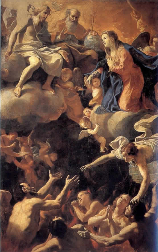 Mattia Preti: Preghiera della Vergine alla Santissima Trinità per le Anime del Purgatorio (1659)